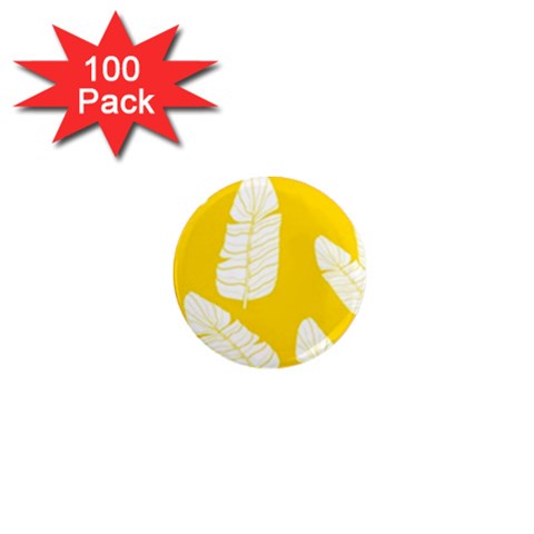 Yellow Banana Leaves 1  Mini Magnet (100 pack)  from ArtsNow.com Front