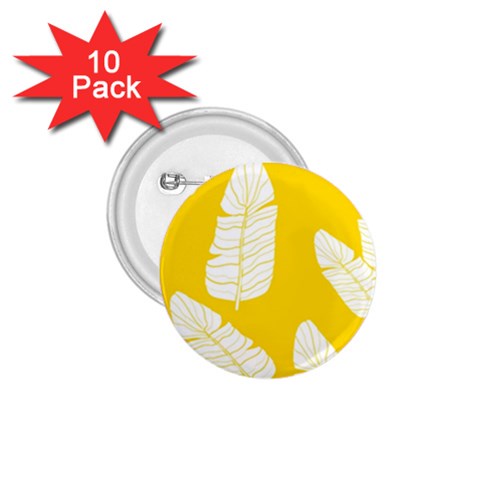 Yellow Banana Leaves 1.75  Button (10 pack)  from ArtsNow.com Front