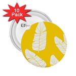 Yellow Banana Leaves 2.25  Button (10 pack)