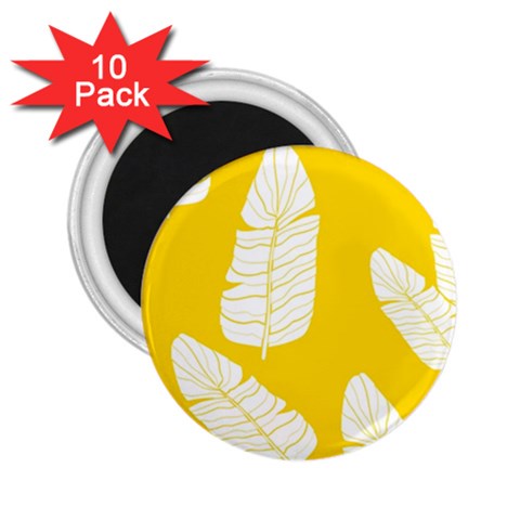 Yellow Banana Leaves 2.25  Magnet (10 pack) from ArtsNow.com Front