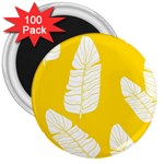 Yellow Banana Leaves 3  Magnet (100 pack)