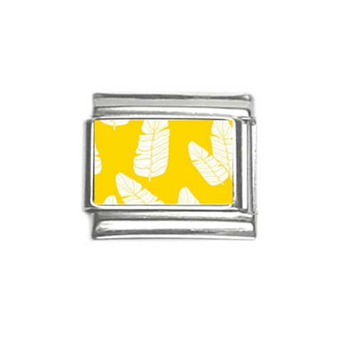 Yellow Banana Leaves Italian Charm (9mm) from ArtsNow.com Front