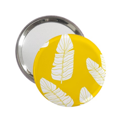 Yellow Banana Leaves 2.25  Handbag Mirror from ArtsNow.com Front