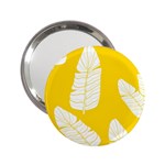 Yellow Banana Leaves 2.25  Handbag Mirror