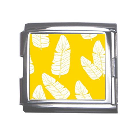 Yellow Banana Leaves Mega Link Italian Charm (18mm) from ArtsNow.com Front