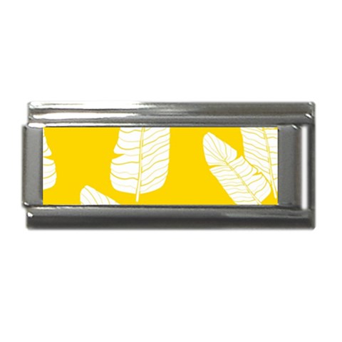 Yellow Banana Leaves Superlink Italian Charm (9mm) from ArtsNow.com Front