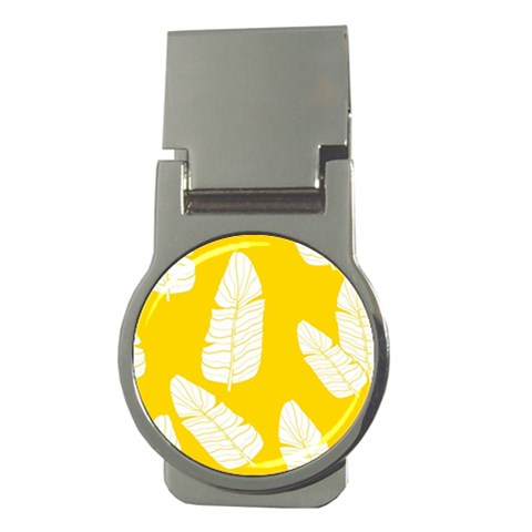 Yellow Banana Leaves Money Clip (Round) from ArtsNow.com Front