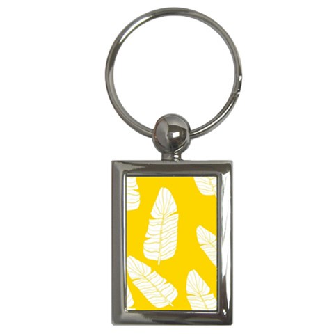 Yellow Banana Leaves Key Chain (Rectangle) from ArtsNow.com Front