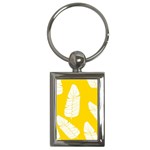 Yellow Banana Leaves Key Chain (Rectangle)