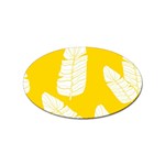 Yellow Banana Leaves Sticker (Oval)