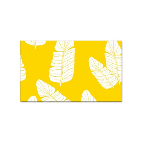 Yellow Banana Leaves Sticker (Rectangular) from ArtsNow.com Front