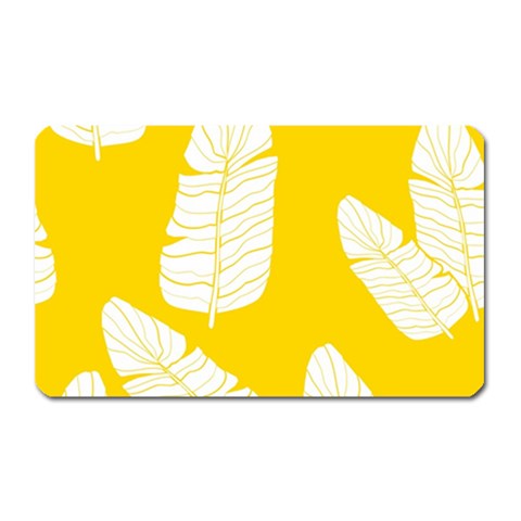 Yellow Banana Leaves Magnet (Rectangular) from ArtsNow.com Front