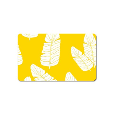 Yellow Banana Leaves Magnet (Name Card) from ArtsNow.com Front