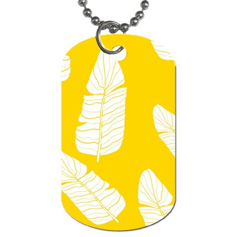 Yellow Banana Leaves Dog Tag (One Side) from ArtsNow.com Front