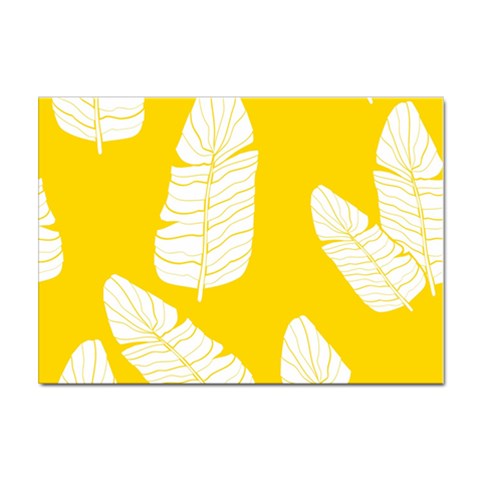 Yellow Banana Leaves Sticker A4 (10 pack) from ArtsNow.com Front