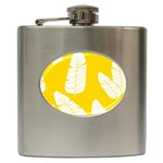 Yellow Banana Leaves Hip Flask (6 oz)