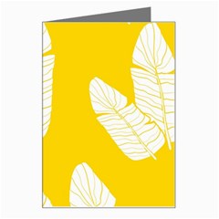 Yellow Banana Leaves Greeting Card from ArtsNow.com Left