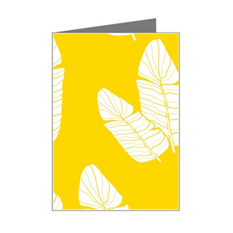 Yellow Banana Leaves Mini Greeting Card from ArtsNow.com Left