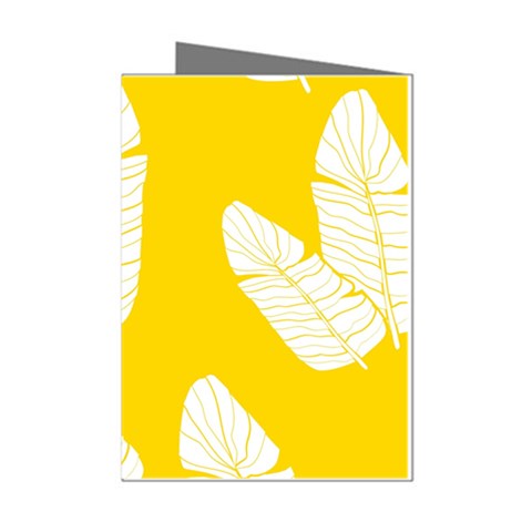 Yellow Banana Leaves Mini Greeting Cards (Pkg of 8) from ArtsNow.com Left