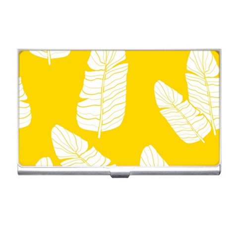 Yellow Banana Leaves Business Card Holder from ArtsNow.com Front