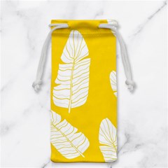 Yellow Banana Leaves Jewelry Bag from ArtsNow.com Front