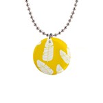 Yellow Banana Leaves 1  Button Necklace