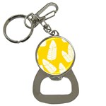 Yellow Banana Leaves Bottle Opener Key Chain