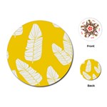 Yellow Banana Leaves Playing Cards Single Design (Round)