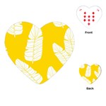 Yellow Banana Leaves Playing Cards Single Design (Heart)