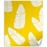 Yellow Banana Leaves Canvas 8  x 10 