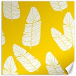 Yellow Banana Leaves Canvas 12  x 12 