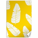 Yellow Banana Leaves Canvas 12  x 18 