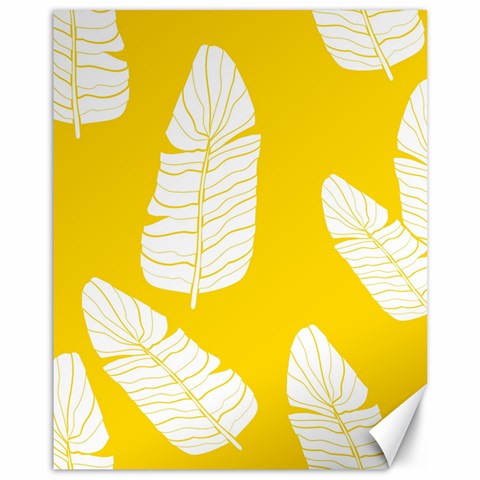 Yellow Banana Leaves Canvas 11  x 14  from ArtsNow.com 10.95 x13.48  Canvas - 1