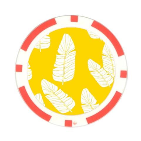 Yellow Banana Leaves Poker Chip Card Guard from ArtsNow.com Front