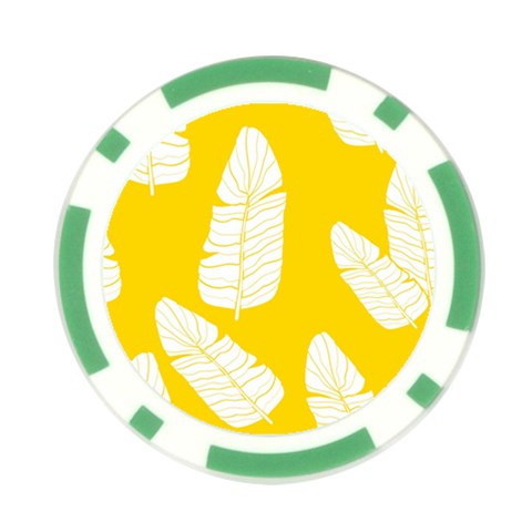 Yellow Banana Leaves Poker Chip Card Guard from ArtsNow.com Front