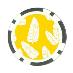 Yellow Banana Leaves Poker Chip Card Guard from ArtsNow.com Front