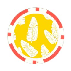 Yellow Banana Leaves Poker Chip Card Guard from ArtsNow.com Front