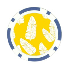 Yellow Banana Leaves Poker Chip Card Guard from ArtsNow.com Front