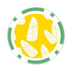 Yellow Banana Leaves Poker Chip Card Guard from ArtsNow.com Back