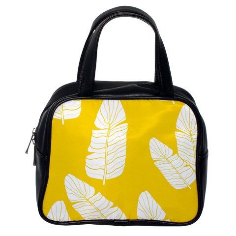 Yellow Banana Leaves Classic Handbag (One Side) from ArtsNow.com Front