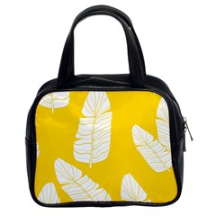 Yellow Banana Leaves Classic Handbag (Two Sides) from ArtsNow.com Front