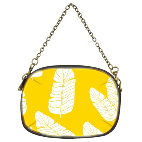 Yellow Banana Leaves Chain Purse (One Side) from ArtsNow.com Front