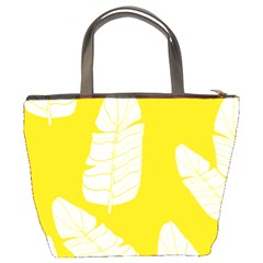 Yellow Banana Leaves Bucket Bag from ArtsNow.com Back