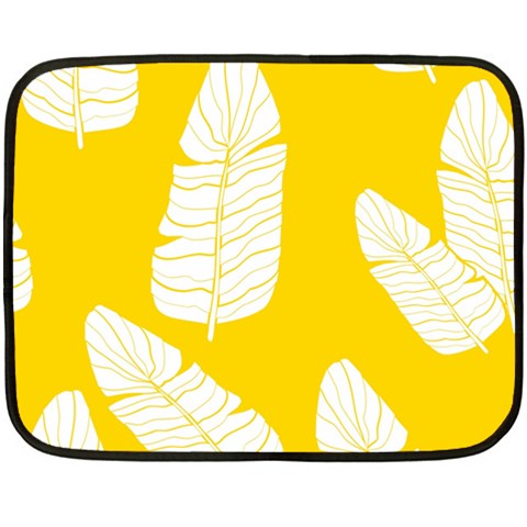 Yellow Banana Leaves Fleece Blanket (Mini) from ArtsNow.com 35 x27  Blanket