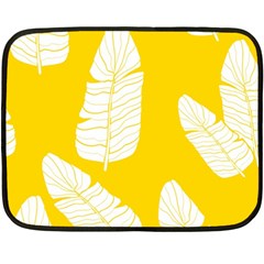 Yellow Banana Leaves Double Sided Fleece Blanket (Mini) from ArtsNow.com 35 x27  Blanket Front