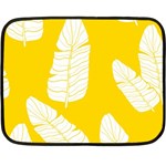 Yellow Banana Leaves Double Sided Fleece Blanket (Mini)