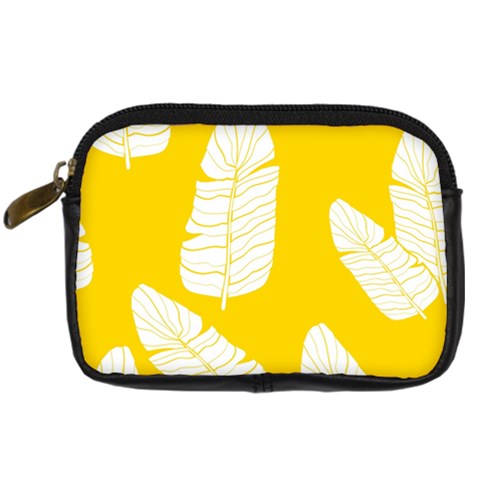 Yellow Banana Leaves Digital Camera Leather Case from ArtsNow.com Front