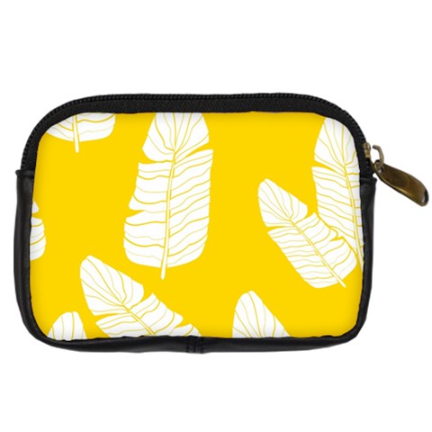 Yellow Banana Leaves Digital Camera Leather Case from ArtsNow.com Back