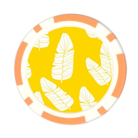 Yellow Banana Leaves Poker Chip Card Guard (10 pack) from ArtsNow.com Front