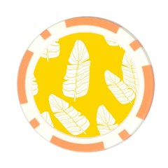 Yellow Banana Leaves Poker Chip Card Guard (10 pack) from ArtsNow.com Front